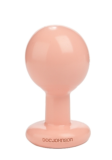 Round Butt Plug - Medium - White