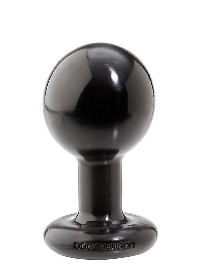 Round Butt Plug - Medium - Black