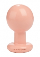 Round Butt Plug - Large - White