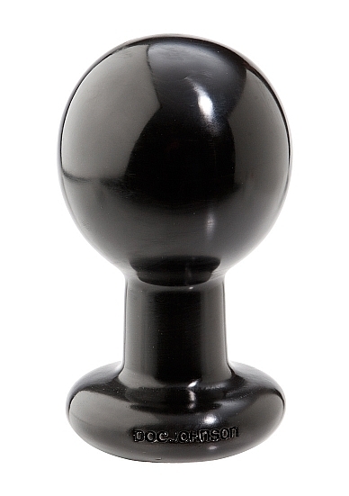 Round Butt Plug - Large - Black
