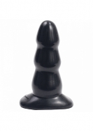Triple Ripple Butt Plug - Medium - Black