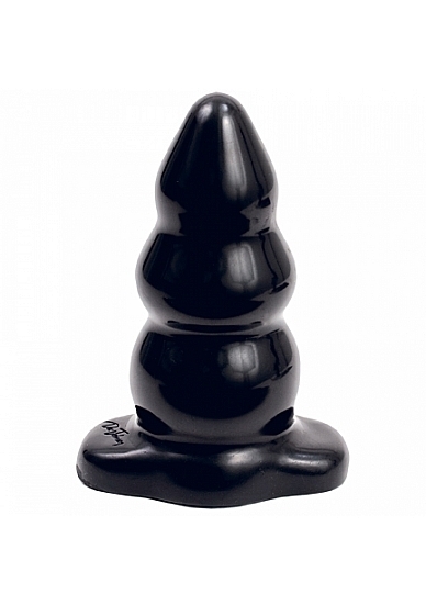 Triple Ripple Butt Plug - Large - Black