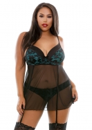 Halle Lace Babydoll & Panty 3Xl/4Xl