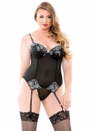 Anne Corset & String Black 3Xl/4Xl