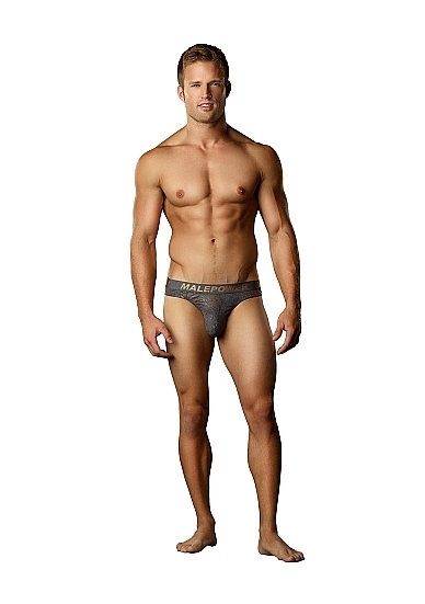 Lo Rise Thong - Grey and Gold
