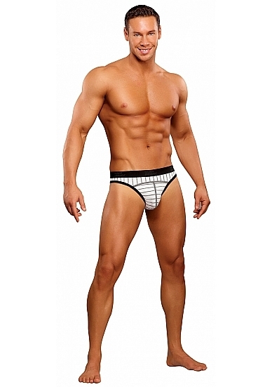Lo Rise Panel Thong - White