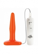 Vibrating Anal Plug - Slim - Orange
