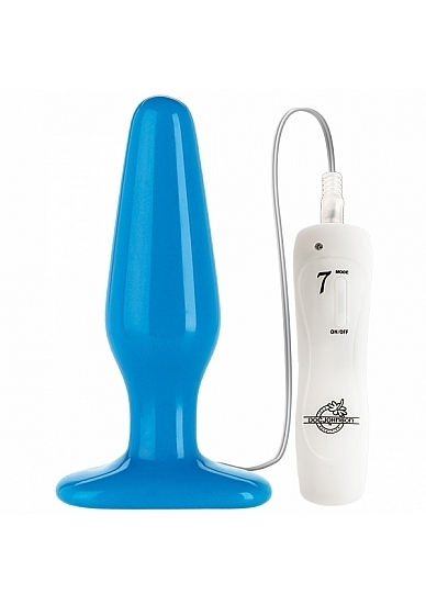 Vibrating Anal Plug - Thick - Blue