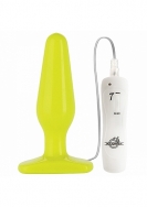 Vibrating Anal Plug - Thick - Yellow
