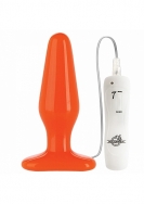 Vibrating Anal Plug - Thick - Orange