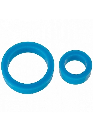 James Deen -  Cock Rings - Blue - Double Pack