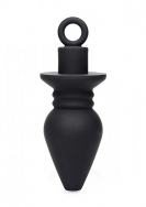 Plunged Silicone Hollow Plug w/ Inser - Black