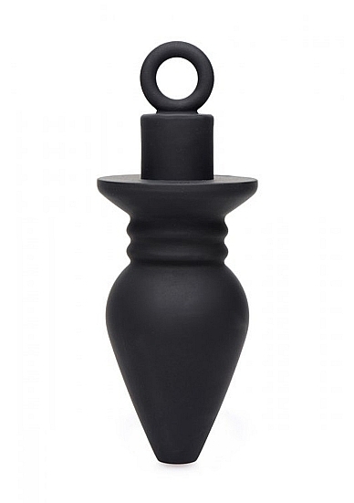 Plunged Silicone Hollow Plug w/ Inser - Black