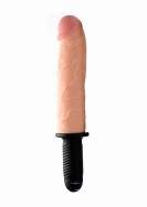 Onslaught 13 Mode XXL Vibrating Giant Dildo Thruster - Flesh