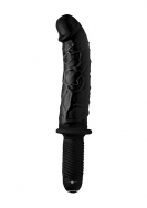 The Curved Dicktator 13 Mode Vibrating Giant Dildo Thruster - Bl