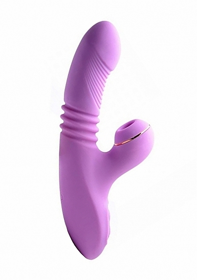 Shegasm Pro-Thrust Thrusting Suction Rabbit - Black