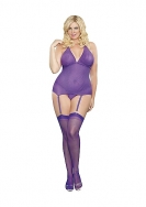 Merry Widow & G-String - Purple