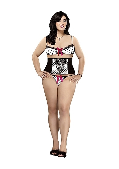 Bra, Waist Cincher & G-string - Dot