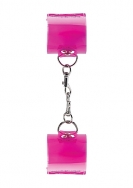 Pink Translucent Handcuffs with Velcro