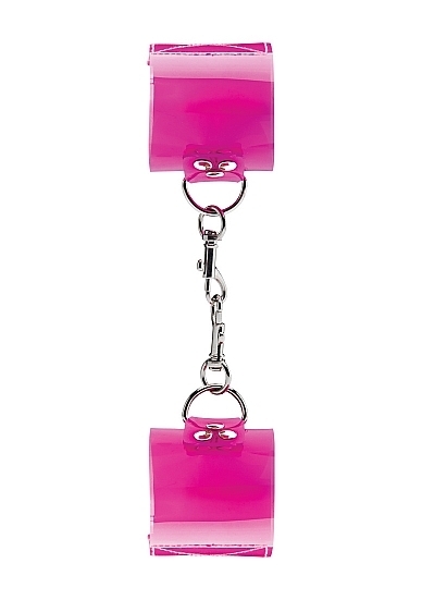 Pink Translucent Handcuffs with Velcro