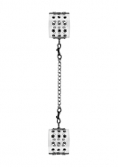 White Translucent Handcuffs with Metal Nails