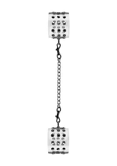 White Translucent Handcuffs with Metal Nails