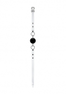 Black and White Translucent Mouth Gag with Metal Nails