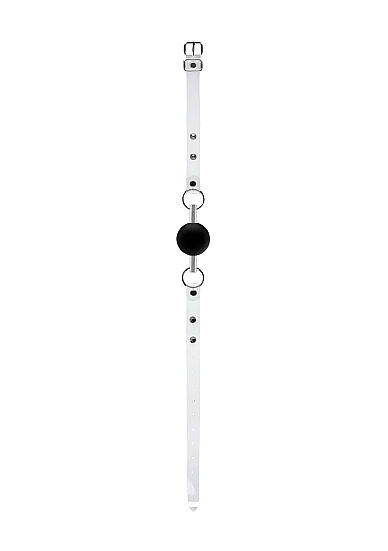 Black and White Translucent Mouth Gag with Metal Nails