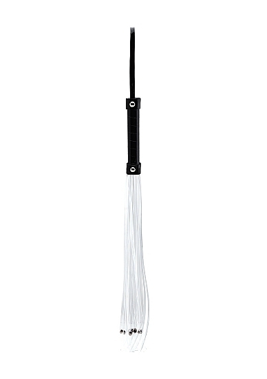 Black and White Translucent Whip with Metal Nails
