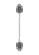 Black Translucent Handcuffs with Black Stripes