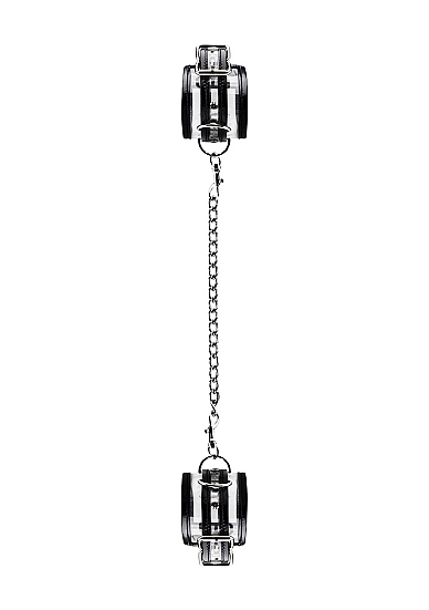 Black Translucent Handcuffs with Black Stripes