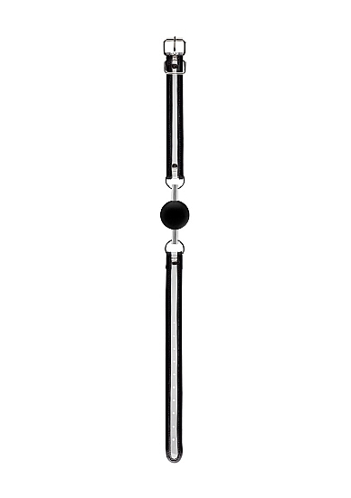 Black Translucent Mouth Gag with Black Stripes