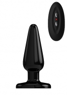 Buttplug - Rubber Vibrating - 5 Inch - Model 1 - Black