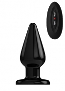 Buttplug - Rubber Vibrating - 5 Inch - Model 2 - Black