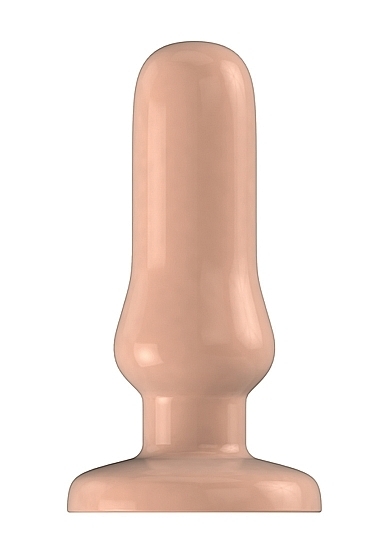 Buttplug - Rubber - 7 Inch - Model 4 - Flesh