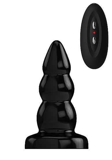 Buttplug - Rubber Vibrating - 5 Inch - Model 6 - Black