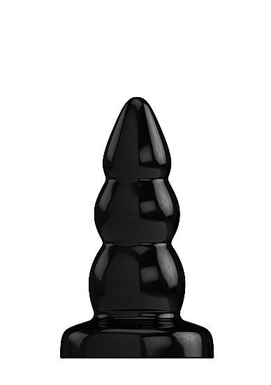 Buttplug - Rubber - 5 Inch - Model 6 - Black