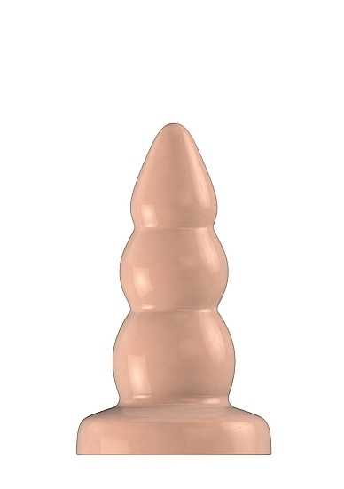Buttplug - Rubber - 5 Inch - Model 6 - Flesh