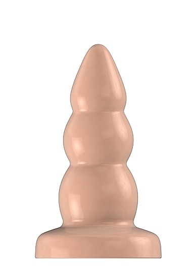 Buttplug - Rubber - 6 Inch - Model 6 - Flesh