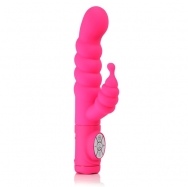 Maia Toys - Swirl Vibrator with Clit Stem Neon Pin