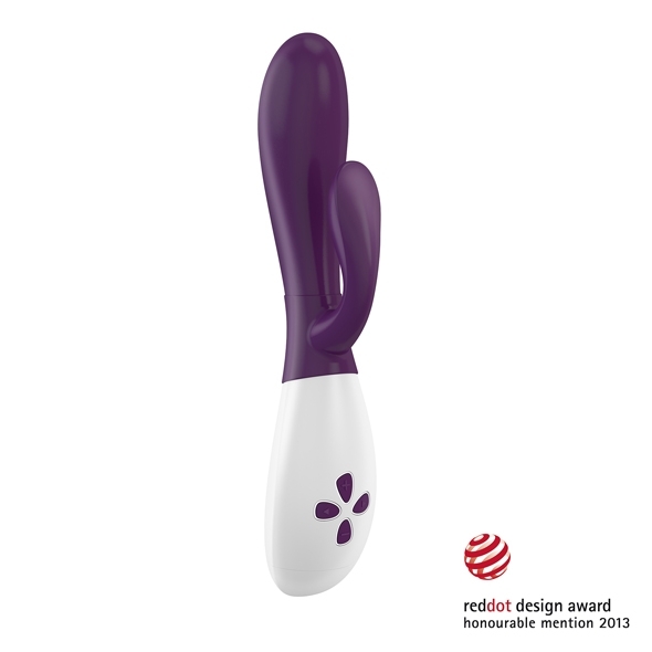 Ovo - K2 Rabbit Vibrator Blackberry White