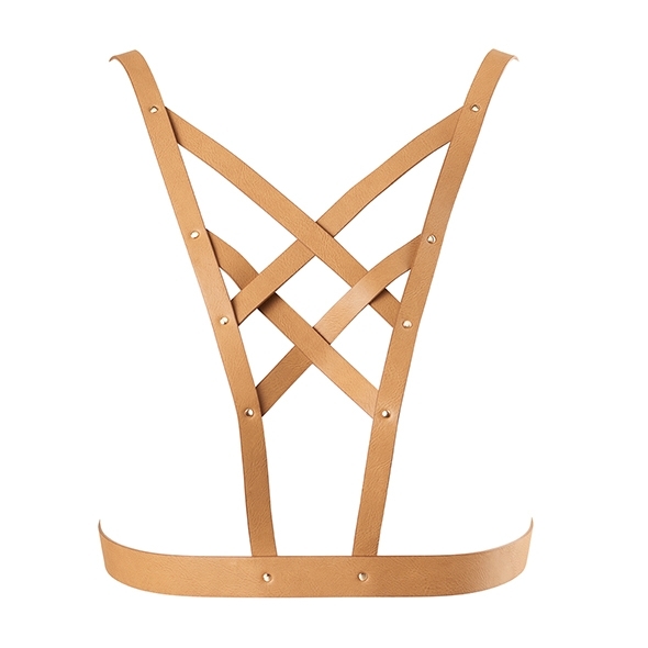 Bijoux Indiscrets - Maze Net Cleavage Harness Brown