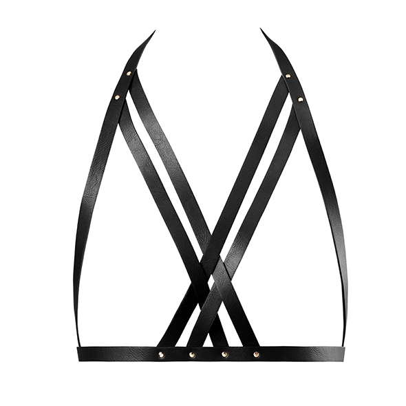 Bijoux Indiscrets - Maze Halter Bra Harness Black