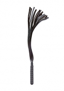 Glass Faux Leather Whip - Black