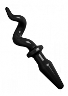 Squeal Pig Tail Anal Plug - Black