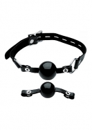 Interchangeable Silicone Ball Gag Set - Black