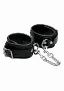 Premium Leather Ankle Cuffs - Black