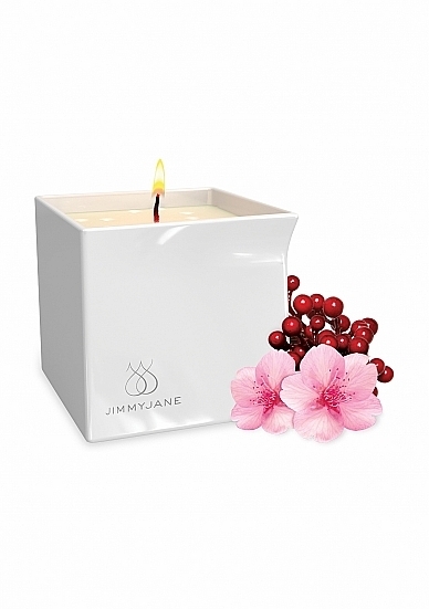Afterglow Massage Oil Candle Berry Blossom - White
