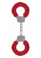 Pleasure Handcuffs Furry - Red