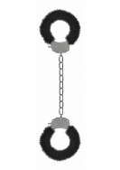 Pleasure Legcuffs Furry - Black